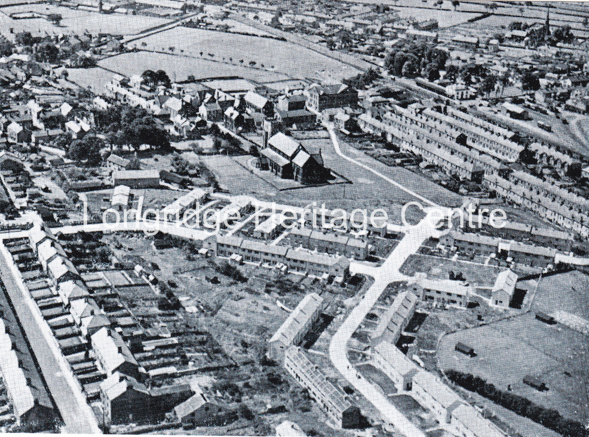 500B - Aerial view - St Pauls Church - 1948